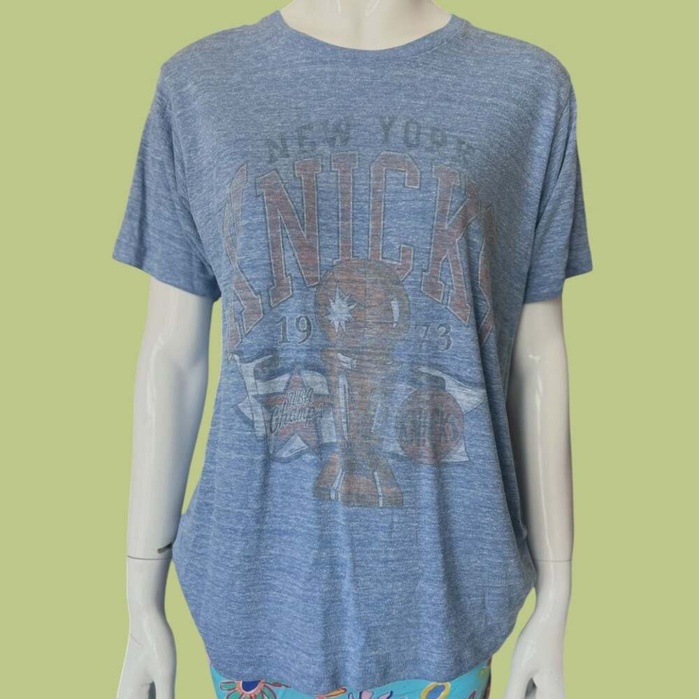 Y2K Junk Food New York Knicks 1973 Champions Distressed Graphic Tee
